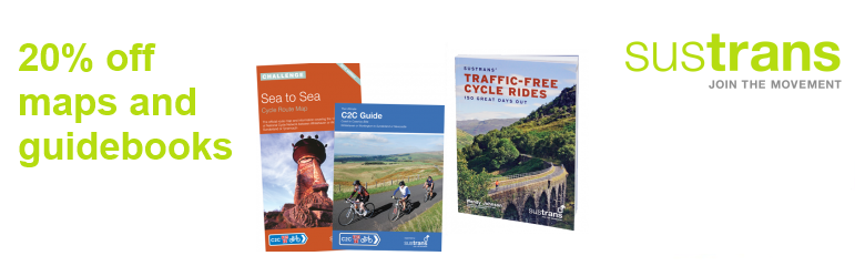 20% off maps and guides in Sustrans' shop