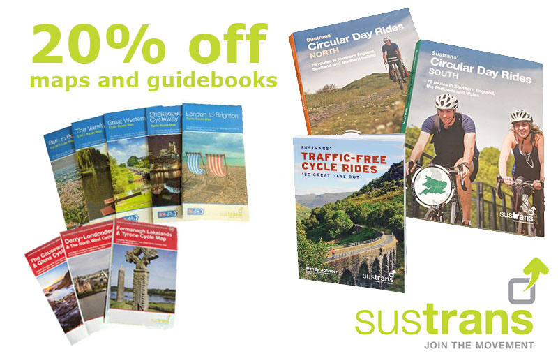 20% off maps and guides in Sustrans' shop