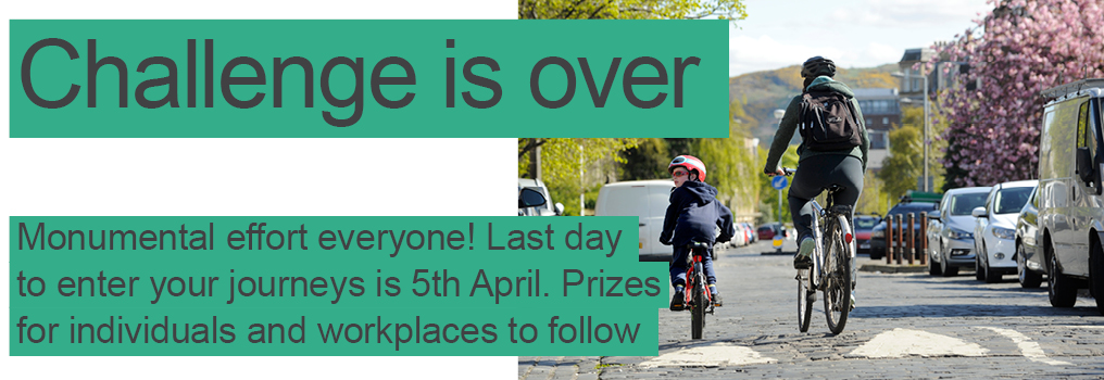 Challenge is over. You have until end of 5th April to enter your journeys for a chance to top the leader board